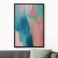 thumbnail image 3 of IDEA4WALL Framed Canvas Print Vibrant Blue Pink Pastel Watercolors Abstract Shape Wall Art Modern Artwork Decor Bohemian Colorful Relax/Zen for Living Room, Bedroom - Black 24"x36", 3 of 5