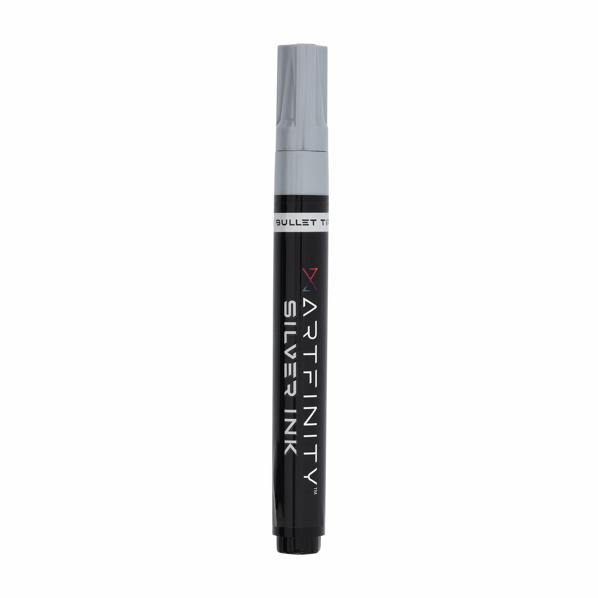 Artfinity Rich Metallic Markers - Professional Metallic Markers for Artists, Drawing, CAlligraphy, & More! - [Silver - 3mm Bullet Nib - 3 Pack]