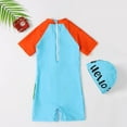 thumbnail image 4 of AJZIOJIRO Toddlers Baby Beach One-Piece Swimsuit UPF 50+ -Sun Protective Sunsuit with Hat, 4 of 6