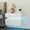 White, variant on Domi Bonn White Floating Wall-Mounted Bedside Table - 2 Storage Drawers, 16-Color Adjustable LED Strip, Easy Cleaning