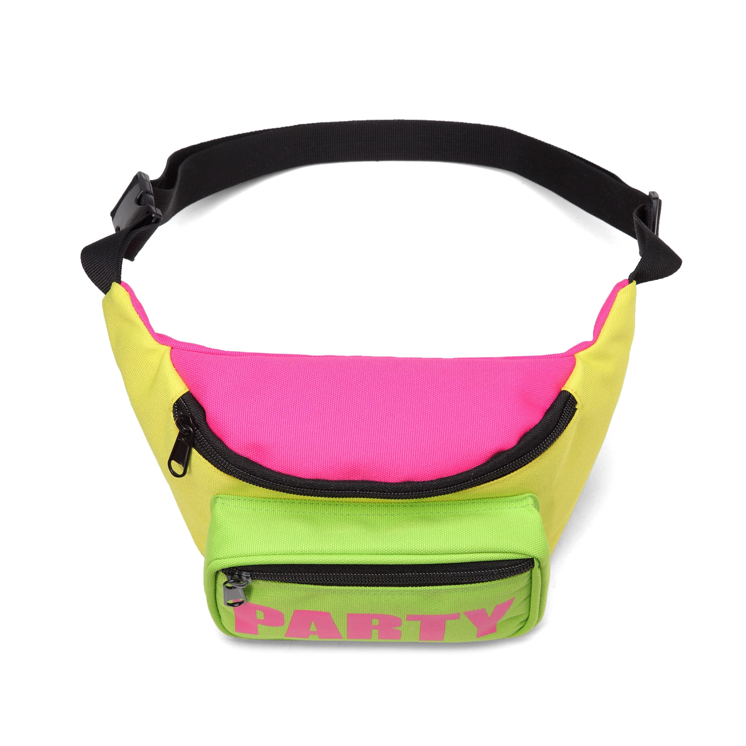 MIAIULIA 80s Neon Waist Fanny Pack for 80s Costumes,Festival Travel Party