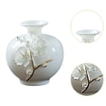 thumbnail image 6 of deevoka Ceramic Flower Vase Modern Floral Arrangement for Table Bookshelf Decoration White, 6 of 9