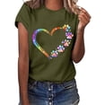 thumbnail image 2 of THDHVS Womens Shirts,Tops for Women Trendy,Women Print Short Sleeve Tee Summer Casual Top for Vacation and Street Style, 2 of 7