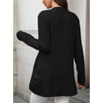 thumbnail image 6 of jinghuiyue Womens Lightweight Cardigans Casual Open Front Long Sleeve Knit Long Cardigan Sweaters with Pockets M, 6 of 7