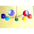 thumbnail image 4 of Mid century design multicolored Eyeball Shades Brass Chandelier Rainbow VIBGYOR colors Lights home décor brass Sputnik chandelier, 4 of 4