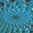 thumbnail image 1 of Ahgly Company Machine Washable Indoor Square Transitional Teal Green Area Rugs, 4' Square, 1 of 7