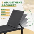 thumbnail image 3 of Devoko Set of 2 Outdoor Patio Chaise Lounge Chairs, Rattan Style, Multi-angle Adjustable Back, Black, 3 of 8