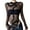 L, variant on Long Sleeve Bodysuit for Women Mock Neck Sheer Mesh Bodysuit Snake Jumpsuit Leotard Clubwear