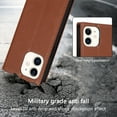 thumbnail image 5 of Dteck Case for iPhone 11, Business Style PU Leather Wallet Folio Case Magnetic Closure Kickstand Full Protection Case Compatible with iPhone 11,Brown, 5 of 6