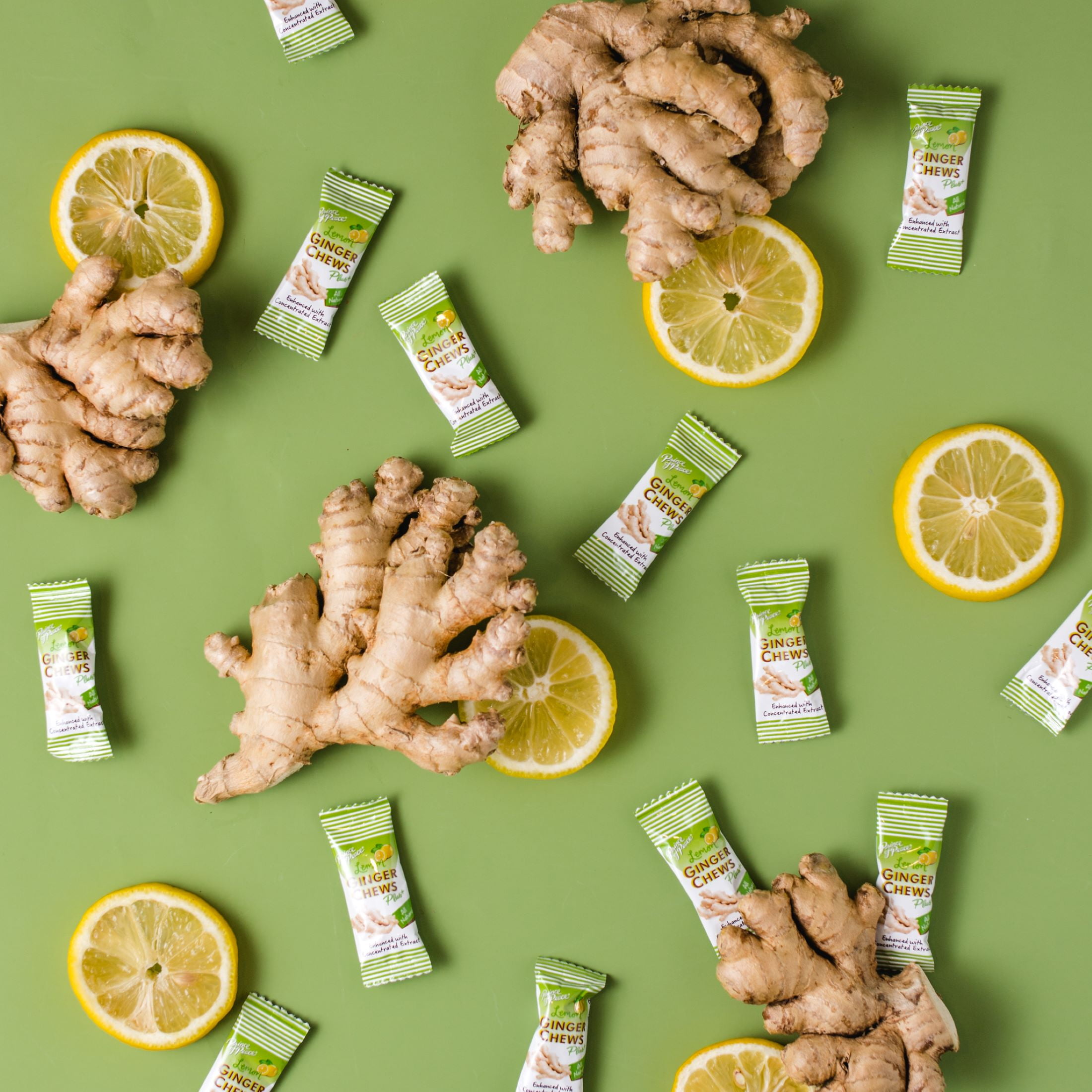 Prince of Peace Ginger Chews Plus Lemon, 3 oz Bag for Upset Stomach Indigestion Nausea and Morning Sickness
