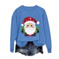 thumbnail image 4 of Christmas Sweatshirts for Women Retro Santa Claus Graphic Long Sleeve Crew Neck Shirt Xmas Pullover Tops, 4 of 5