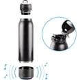 thumbnail image 7 of Vacuum Insulated Premium Water Bottle with Rechargeable Bluetooth Speaker - Steel Double Wall Design + Lights, Convenient drinking spout, Lid Lock, and Carry Handle (700ml/23.6 oz) Black, 7 of 7