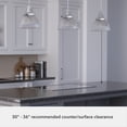 thumbnail image 6 of Hunter - Cypress Grove 1-light Brushed Nickel, Small Pendant Light, Dimmable, Transitional Style, Dome Shaped, for Bedrooms, Dining, Living Rooms - 19328, 6 of 8