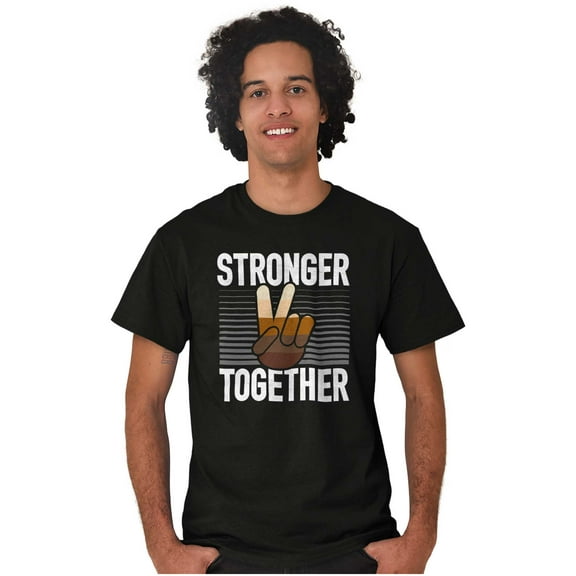 Stronger Together Peace Sign Equality Men's Graphic T Shirt Tees Brisco Brands S
