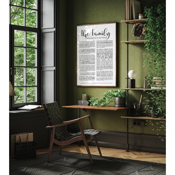 Family Proclamation Print on Paper Modern Emphasized, Unframed Paper Poster 8x10in