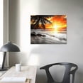 thumbnail image 3 of COMIO -Black and White Wall Art Beach Décor Ocean Canvas Pictures Wave Sunrise Seascape Print Painting Palm Poster Sea Artwork for Office Wall Art Bedroom Accessories Living Room Decor, 3 of 4