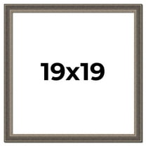 19x19 Frame Silver Real Wood Picture Frame Width 1.25 Inches | Interior Frame Depth 0.5 Inches |