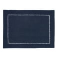 thumbnail image 3 of Fennco Styles Stylish Solid Color with Hemstitched Border Table Placemat - Set of 4 (Navy Blue, 13"x19" Placemat - Set of 4), 3 of 3