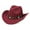 Wine Red, variant on Limei Womens Fashion Western Cowboy Hat with Roll Up Brim Felt Cowgirl Sombrero Caps