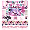 thumbnail image 3 of Spiderwoman Gwen decoración de fiesta de cumpleaños, pancarta de globo, telón de fondo, vajilla, suministros para Baby Shower, 3 of 5