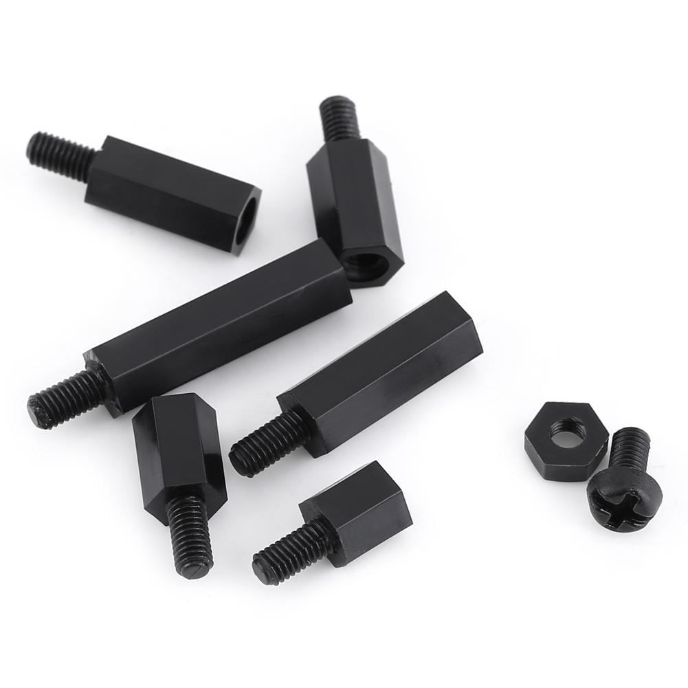 Mgaxyff 250PCS Nylon M2 M3 Male Female Hex Column Standoff Spacer Screw