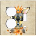 thumbnail image 4 of Metal Light Switch Plate Cover Cute Chihuahua Queen Crown Outfit Beige DOG019, 4 of 13