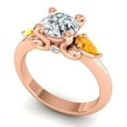 thumbnail image 2 of 2.50 Carat Unique Round Cut Natural Diamond Citrine Gemstone Engagement Ring for her Solid 18K Rose Gold Size 5.5 by Diamond Capitals, 2 of 8