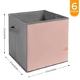 thumbnail image 2 of Set of 6 Collapsible Oxford Fabric Storage Cubes with Handles, Foldable Closet Organizer Bins for Clothes, Toys, Shelves, Home & Kitchen Goose Love Heart, 2 of 7