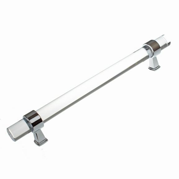 GlideRite 6-5/16 in. Center Acrylic Cabinet Bar Pulls, Polished Chrome, Pack of 25