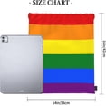 thumbnail image 4 of Lgbt Flag Gay Pride Rainbow Drawstring Backpack Sports Gym Sack Sackpack String Bag Cinch Bag For Sport Yoga Travel Shopping Womens Mens, 4 of 6