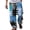 A-Blue85, variant on Men's Patchwork Print Wide Leg Casual Pants Elastic Waist Loose Fit Summer Vacation Trousers