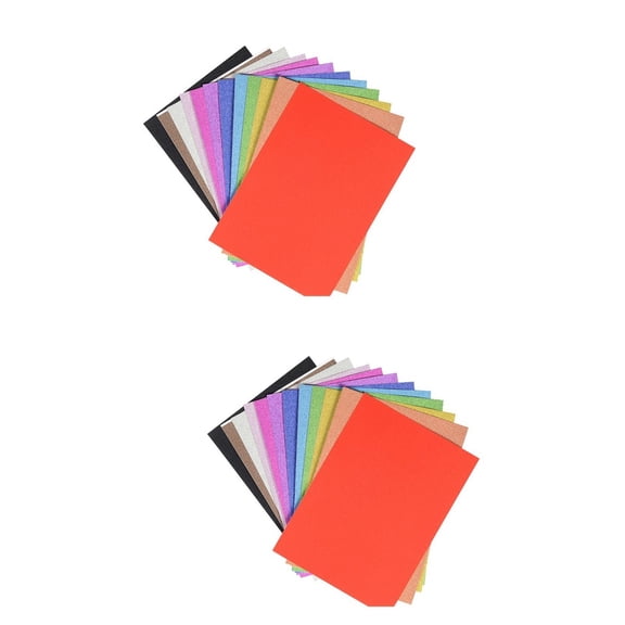 20 pcs Adhesive Back Felt Sheets Fabric Sheets Self-Adhesive Durable Multi-purpose for Art Making DIY Craft (Random Color)