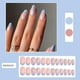 thumbnail image 1 of Uñas postizas azules estilo francés | Uñas en forma de gota de agua | 24 piezas en varios tamaños | Acrílico resistente e inodoro para presionar | Ajuste cómodo | Set de manicura DIY calidad salón, 1 of 9