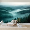 thumbnail image 7 of Wallpaper Misty Evergreen Forest Mountain Valleys Fog Atmospheric Peel and Stick Wall Murals 100"H x 144"W Removable PVC Wall Paper Self-Adhesive Wall Paintings Art Decor for Bedroom Living Room, 7 of 7