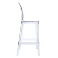 thumbnail image 6 of 2xhome 25" Seat Height Transparent Kitchen Barstool, Modern Ghost Accent Side Armless Counter Stool With Back, Clear, Set of 1, 1 piece, 6 of 7