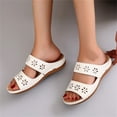 thumbnail image 5 of QJUHUNG Ladies Flat Flower Slippers Roman Style Spring And Summer Sandals, 5 of 5