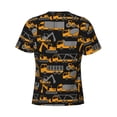 thumbnail image 6 of Vsdgher Yellow Excavator Print Men's Dry Fit Mesh Athletic Shirts Moisture Wicking Tennis T-Shirt Tops, 6 of 9