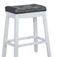 thumbnail image 3 of Wooden Bar Height Stool, Set of 2, White and Gray, 3 of 4
