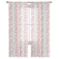 thumbnail image 7 of Sheer Curtains 108 inches Long, Modern Minimalist Leaf Pattern Light Filtering Sheer Window Curtains Rod Pocket Voile Drapes for Bedroom Living Room, 52"W x 108"L 2 Panels, 7 of 7