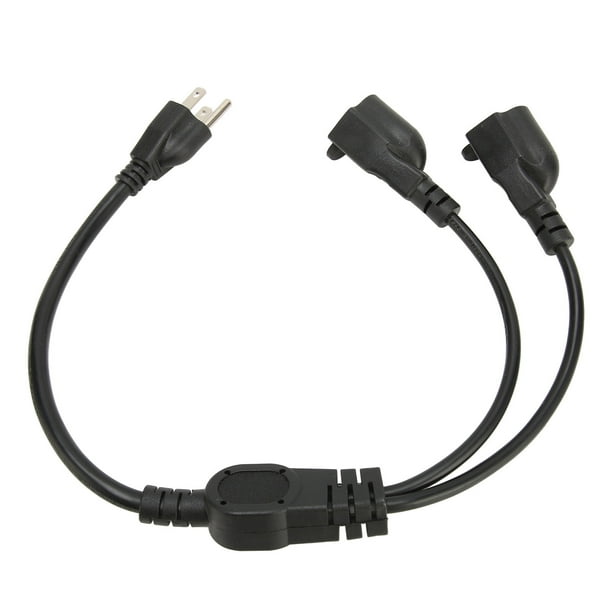 Cable De Alimentación Divisor En Y De Extensión, Enchufe De EE.UU. UU. 100-240 V Plug And Play Cable De Alimentación De 3 Clavijas De 1 A 2 Salidas Macho A Hembra Para Computadora