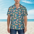 thumbnail image 4 of Daiia Corgi with Flowers Hawaiian Shirt for Men Gentle Cotton Regular Short Sleeve Casual-Medium, 4 of 9