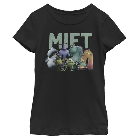 Girl's Monsters at Work Meet the MIFT Crew  Graphic Tee Black X Large