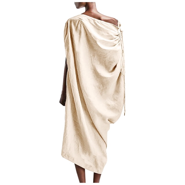 Vestidos para mujer Vestidos casuales Color sólido Mono Falda corta Erógeno Fuera del hombro Cintura Vestido sin mangas Odeerbi ODB-5