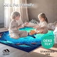 thumbnail image 4 of ODIKA 4'x6' Machine Washable Non-Slip Area Rug, Underwater Adventure with Bold Jaws and Ocean Waves High Traffic Rug, Blue, 65648, 4 of 7