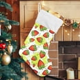 thumbnail image 5 of SKYSONIC Strawberry Christmas Stocking Personalized Large Candy Stocking Hanging Gift Xmas Stockings Decoration for Family Holiday Party Ornaments Decor Fireplace, 5 of 7