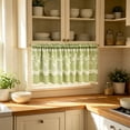 thumbnail image 2 of MERILER Floral Print Kitchen Tier Curtains Lace Edge Window Valance Short Curtain Light Filtering Cafe Curtain For Bathroom Home Decor, 2 of 6