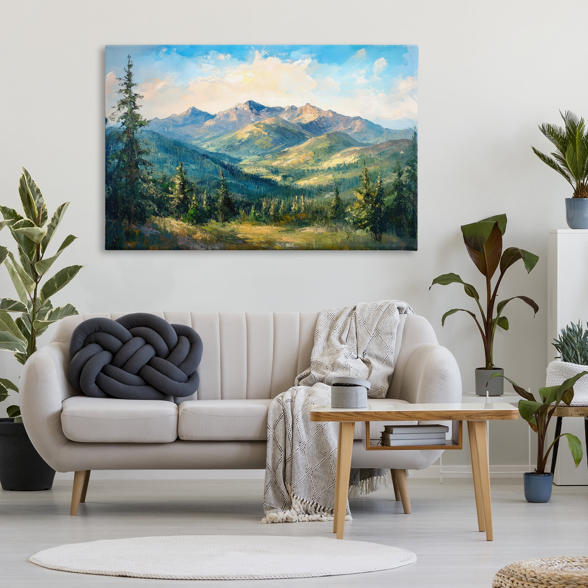 Stupell Industries Valley In The Mountains Canvas Wall Art, design by Petal Prints Design