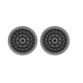 thumbnail image 2 of Dazzlingrock Collection Round Black Diamond Halo Unisex Stud Earring, Black Plated 14K White Gold, 2 of 4