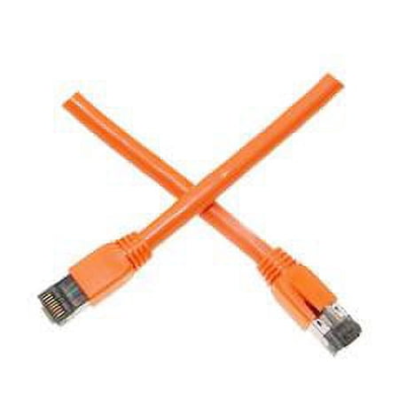 Cat8 Orange S/FTP Ethernet Patch Cable  Molded Boot  40Gbps - 2000MHz  4-Pair 24AWG Stranded pure copper  RJ45 Male  1 foot price history on PriceWatchPro