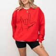 thumbnail image 2 of ASL I Love You Valentines Day Crew Neck, I Love You Design, V Day Sweatshirt, Sign Language Design 1854756862 8856, 2 of 5